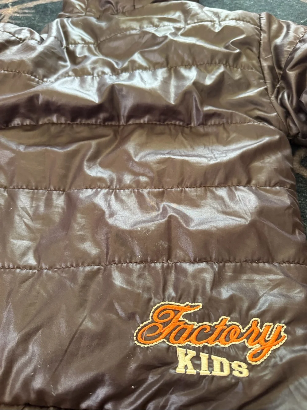 Vintage Brown Hooded Puffer Jacket size 4-5T